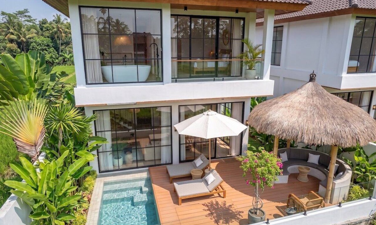 Melayang Villa | Tropical 2BR in Ubud's Ricefields w Pool & Garden