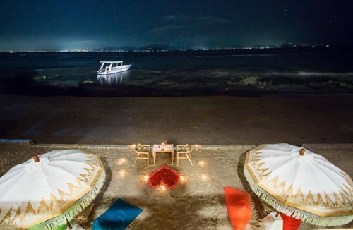 Penida Island Villa | Double Room with Terrace and Sea View at klungkung