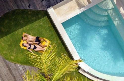 Umalas Villa | Villa Biro - Stylish 2BR Umalas Villa with AC Living Room & Rice Field Views