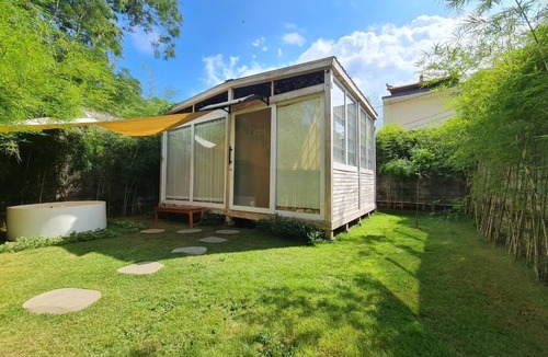 Dalung Villa | Yinyang White - Intimate Tiny Wooden House with Cozy Private Surroundings