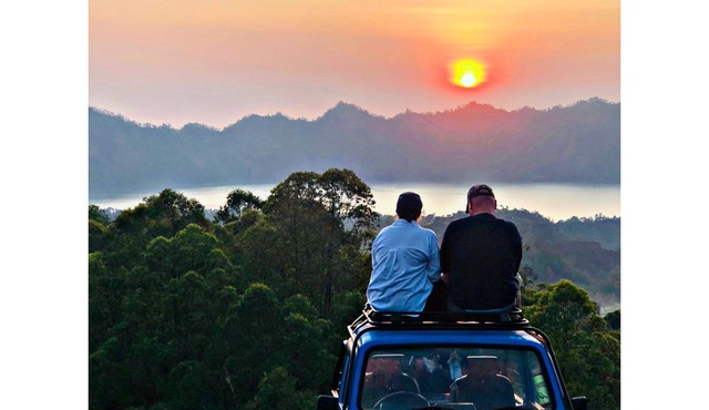 a very interesting tour held on top of Mount Batur, 4wd jeeps tour in Bali