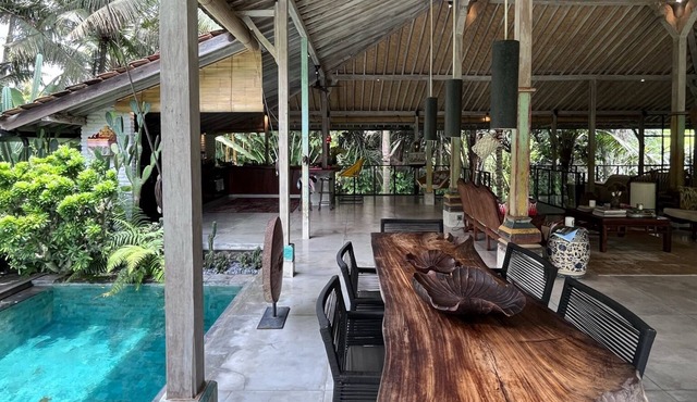 Beautiful villa with private pool surrounded by greenery in Bali