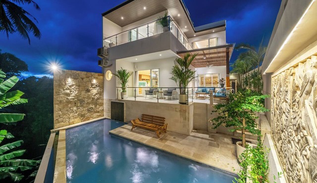 New Modern 4BR Canggu Villa/Rooftop/Pool/View in tabanan