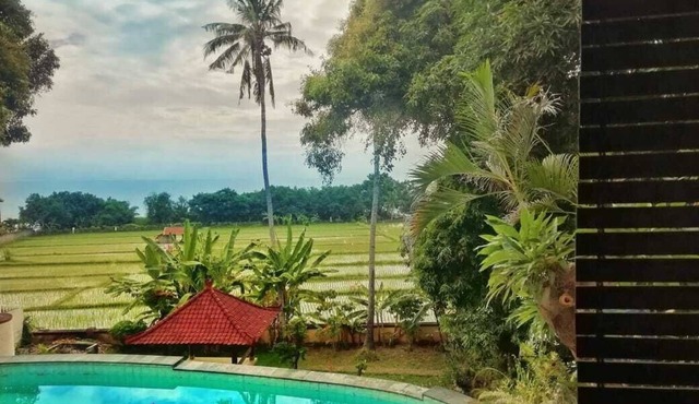 Private Villa North Bali with Ocean Pool Rice Field View in Bali