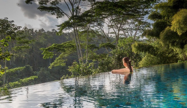 The Manipura Estate @ Spa with a 40-person yoga shala, jungle and river valley in Gianyar