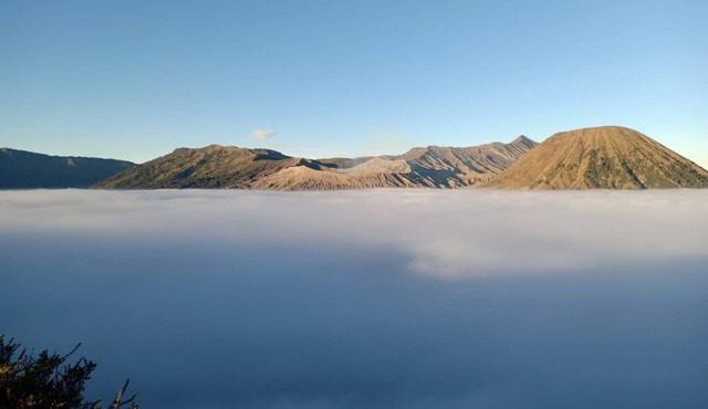 Twin room near edge with view of Mt. Bromo in Tengger Caldera